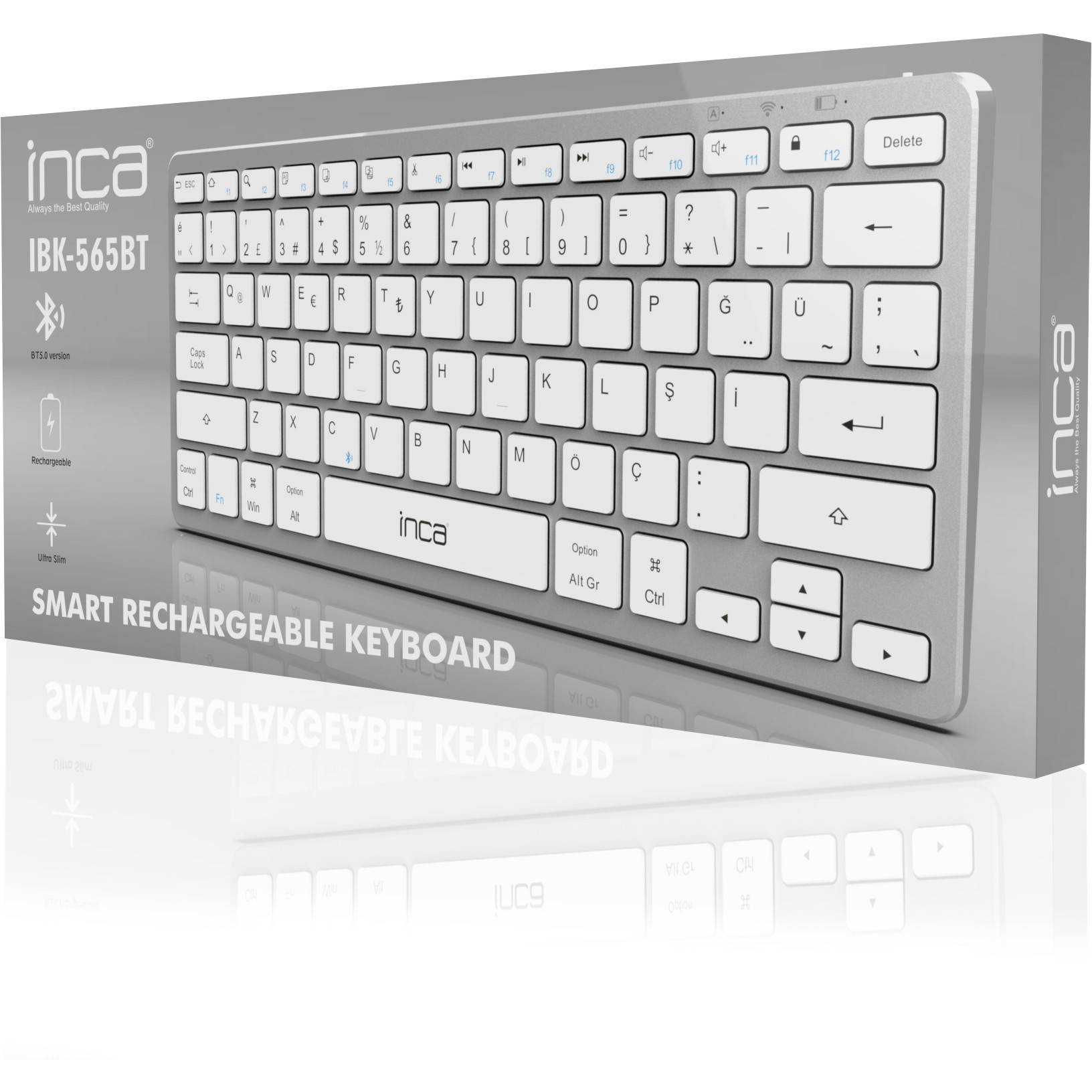 Tastierë Pa kabllo INCA IBK-565BT Smart – Argjend - Figura 5