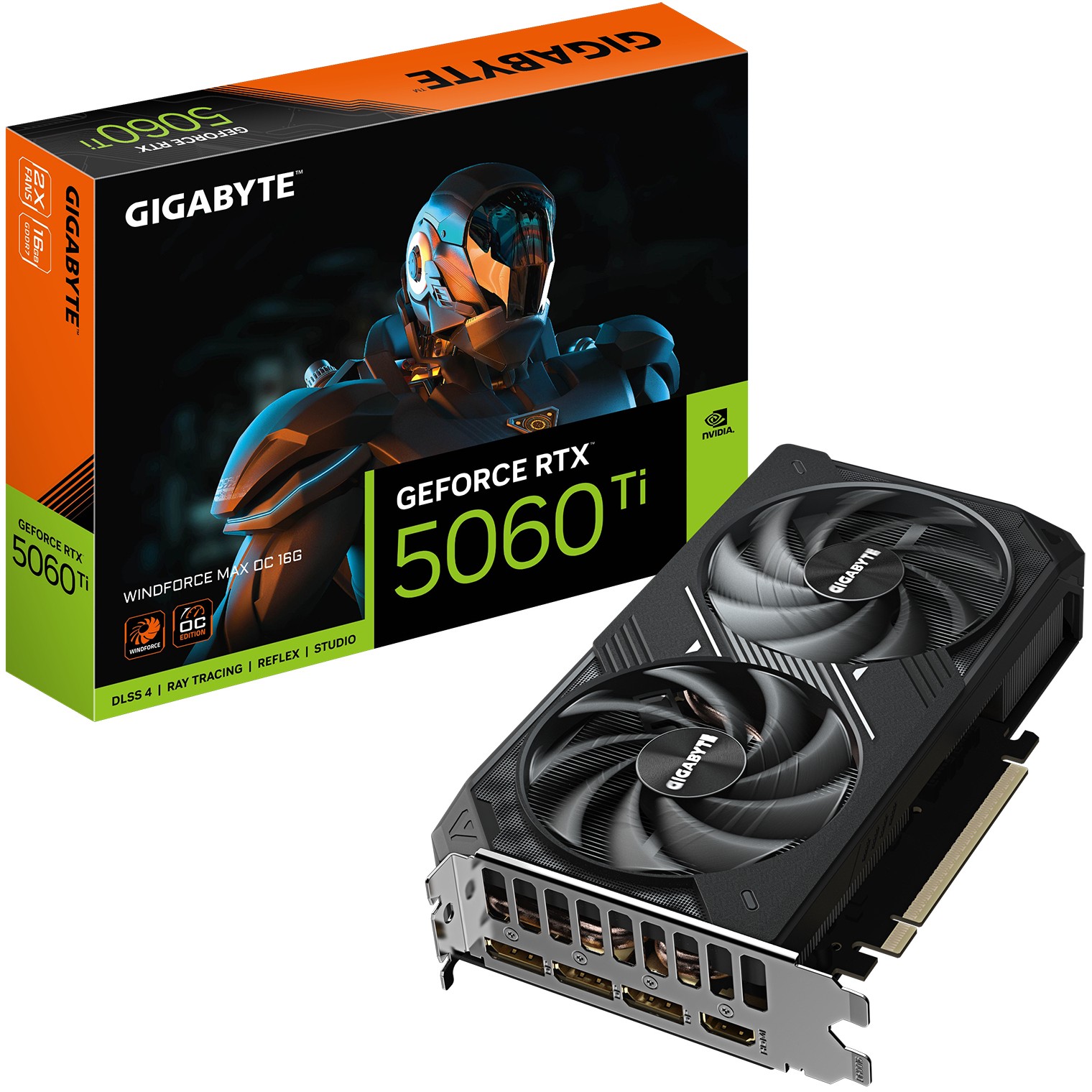 Kartelë grafike NVIDIA RTX 5060 Ti 16GB GDDR7 Gigabyte Windforce Max OC