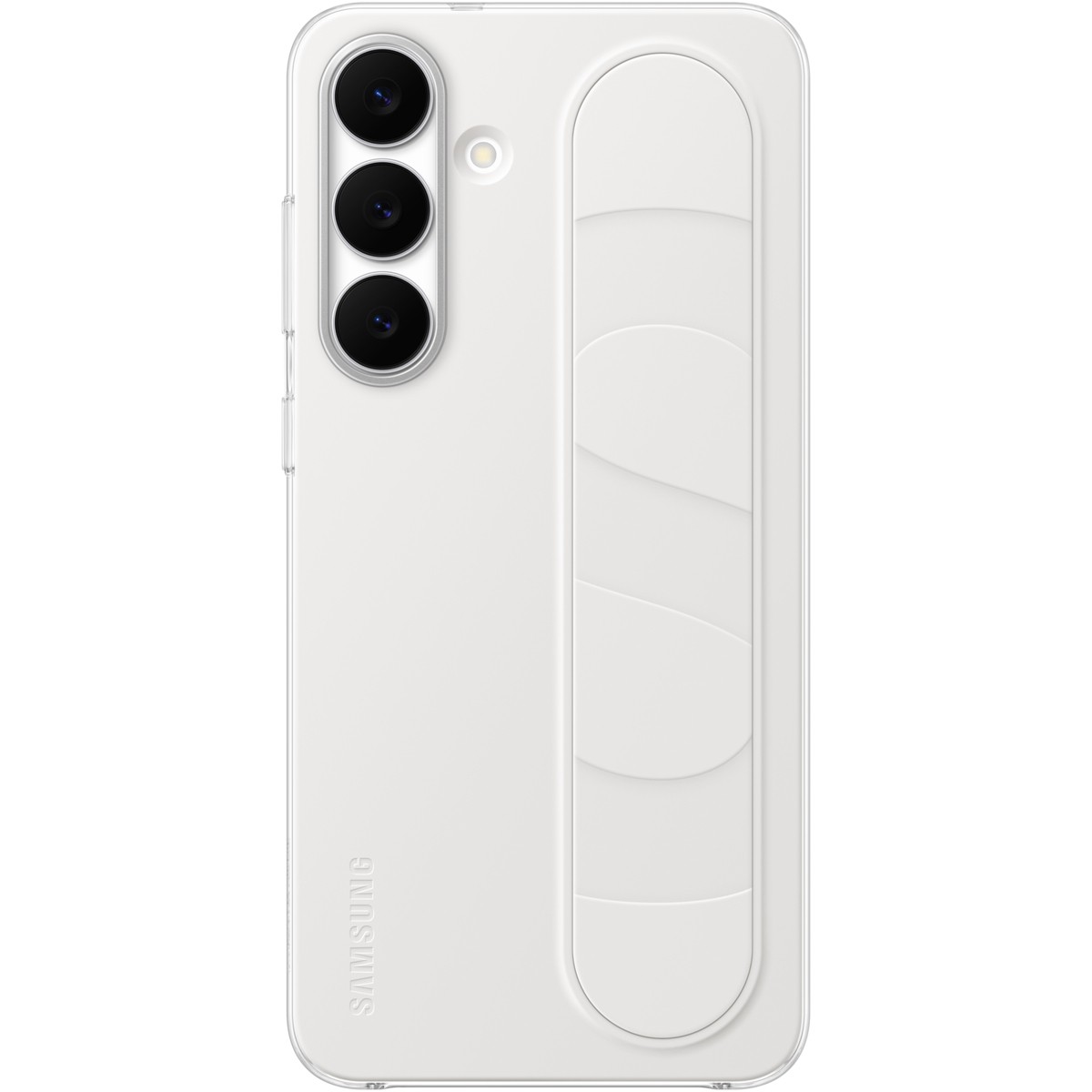 Aksesorë për telefon Samsung Standing Grip Cover for Galaxy S25 FE - Bardhë