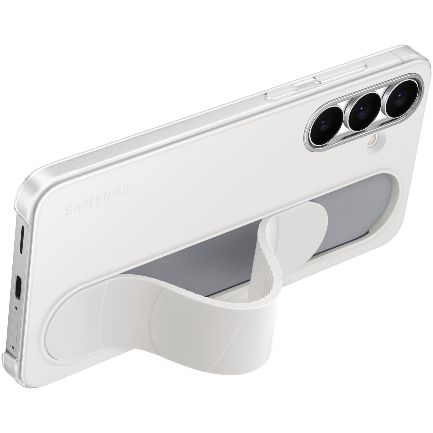 Aksesorë për telefon Samsung Standing Grip Cover for Galaxy S25 FE - Bardhë - Figura 2