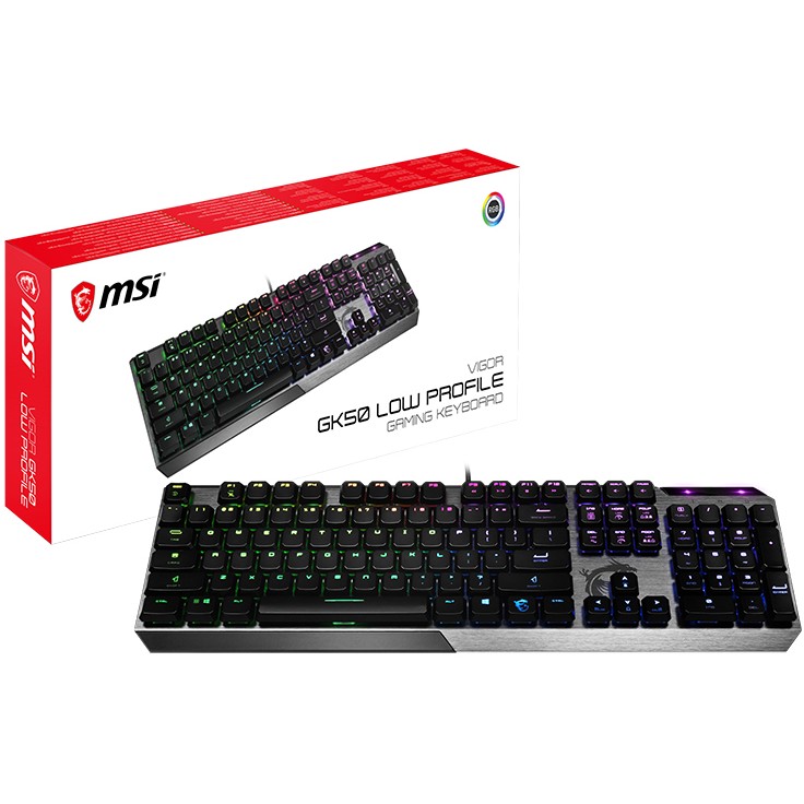 Tastierë Gaming MSI VIGOR GK50 Low Profile Wired / Mechanical / QWERTY / US Language – Zezë