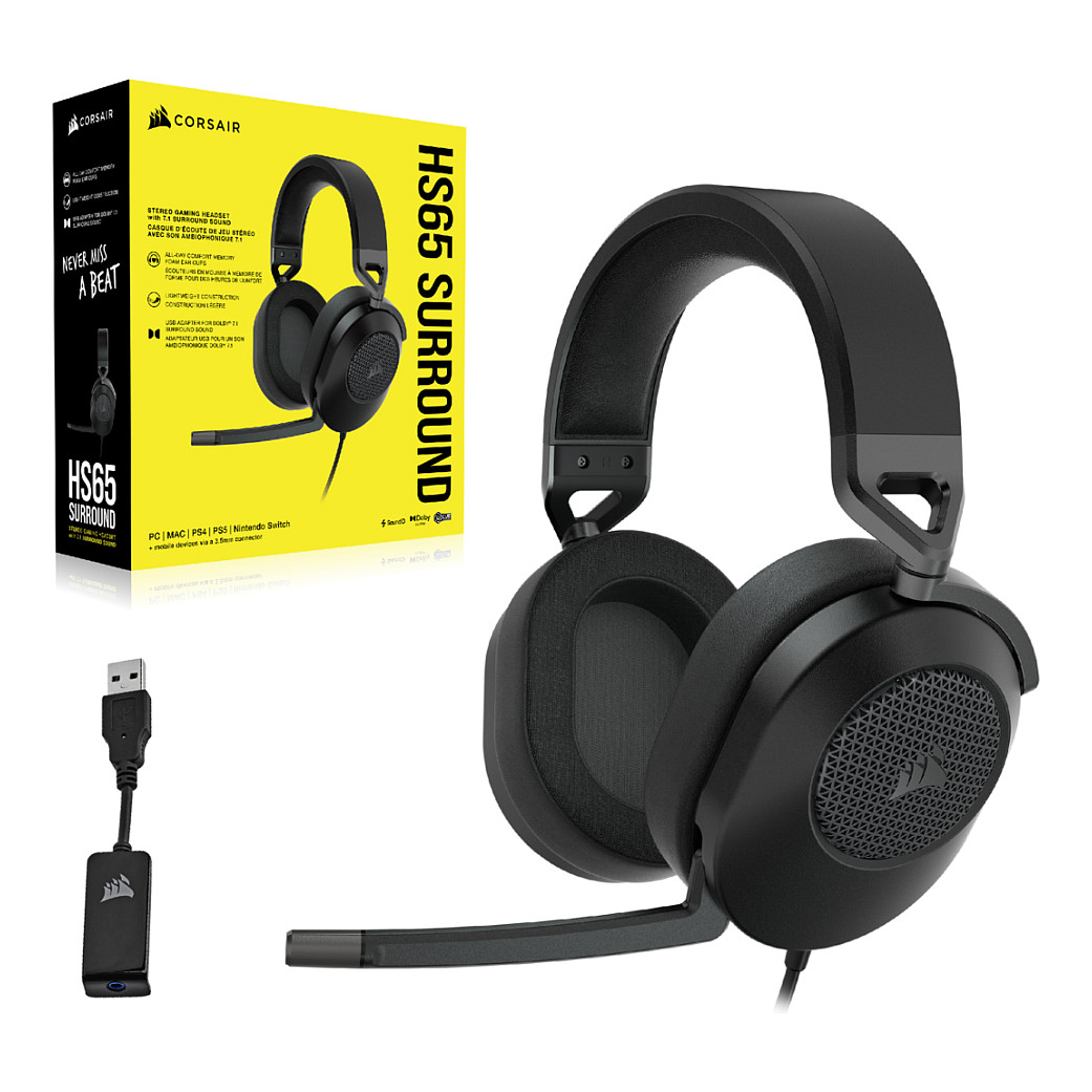 Kufje Gaming Corsair HS65 Surround Wired - Zezë - Figura 4