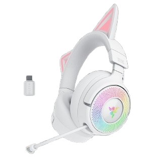 Kufje Gaming pa kabllo Kraken Kitty V3 Pro – Bardhë - Figura 4