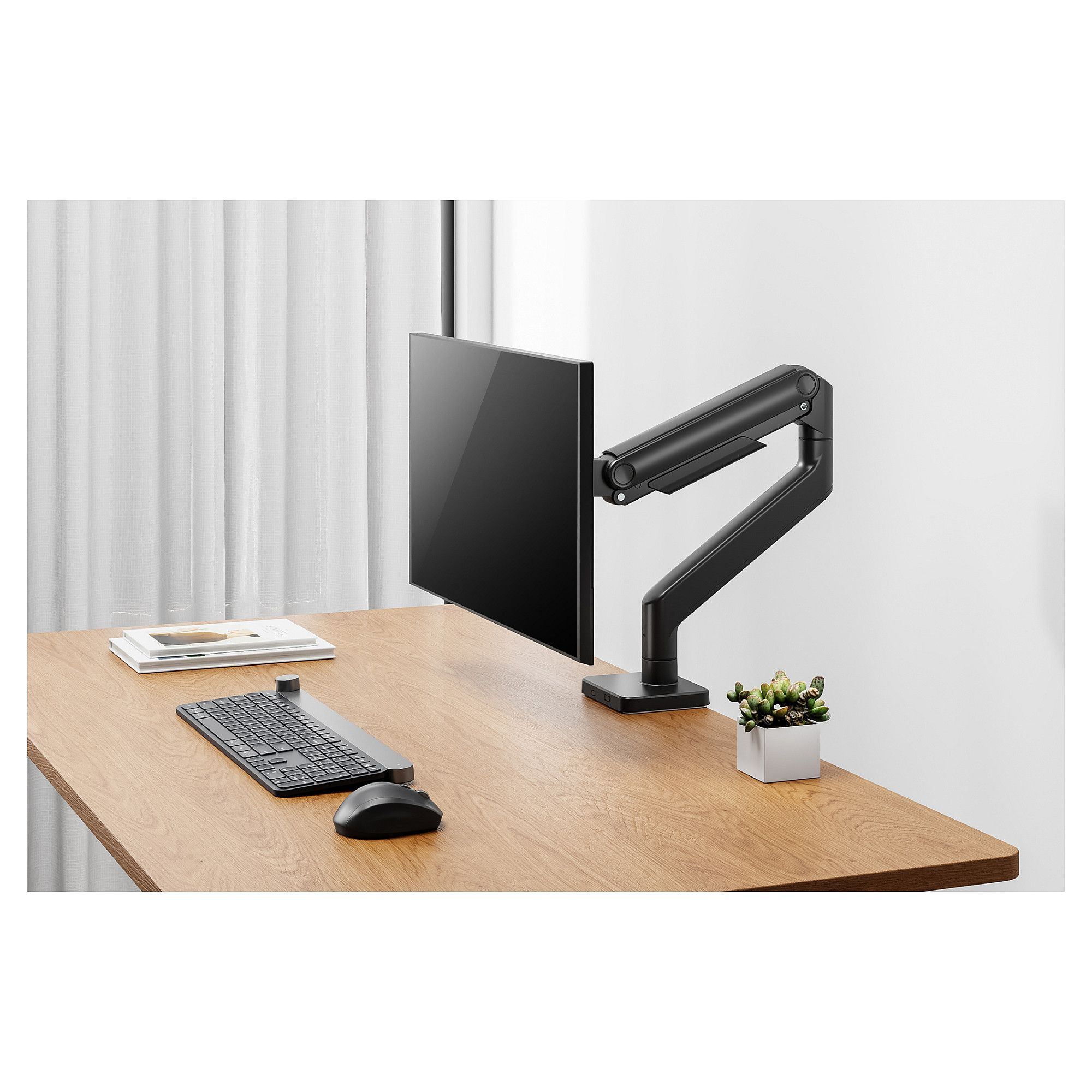 Mbajtëse për Monitor DIGITUS Single Mount / 49″/ 20 kg - Zezë - Figura 2