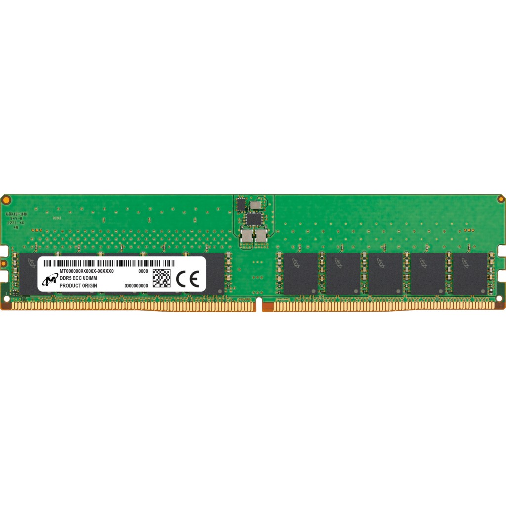 RAM Memorie DDR5 Micron 32GB UDIMM 4800 CL40 ECC Dual-Rank x8