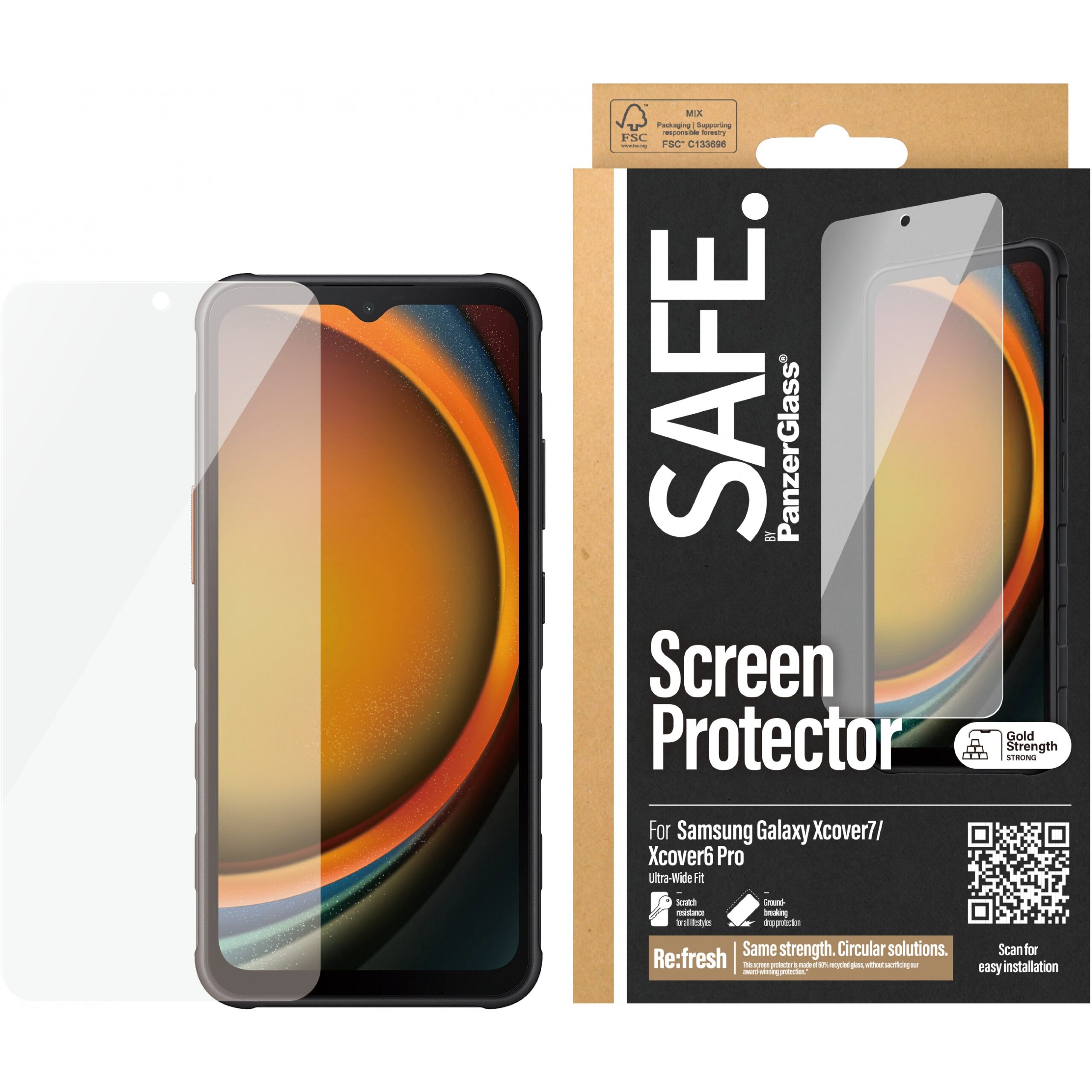 Aksesorë për telefon SAFE PanzerGlass Screen Protector for Samsung Galaxy Xcover7 / Xcover6 Pro - Transparente - Figura 2