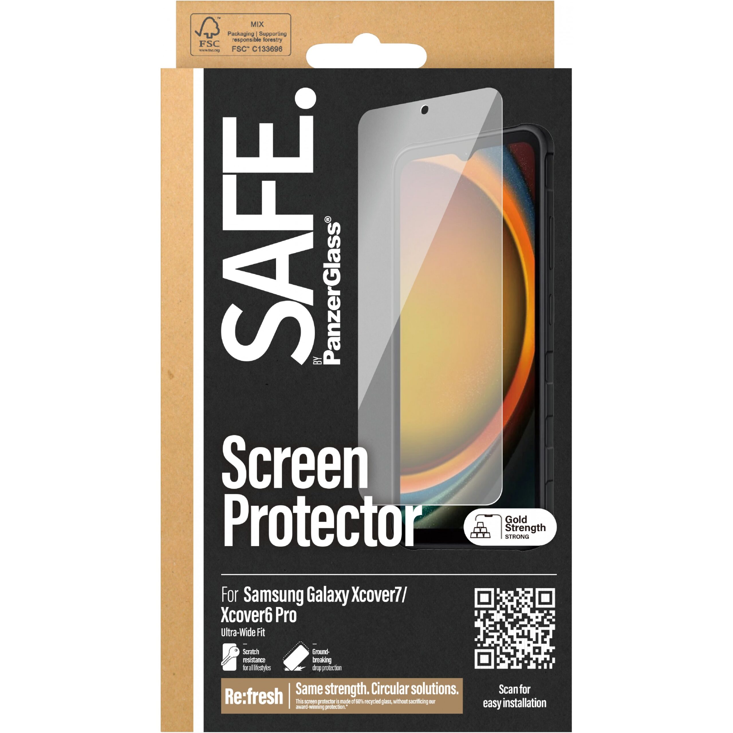 Aksesorë për telefon SAFE PanzerGlass Screen Protector for Samsung Galaxy Xcover7 / Xcover6 Pro - Transparente - Figura 3