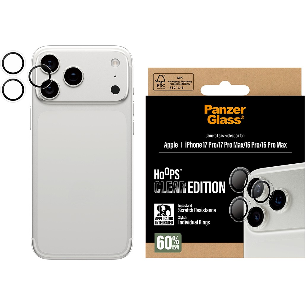 PanzerGlass Hoops Clear Lens Protector for iPhone 17 Pro / Pro Max / 16 Pro / Pro Max - Figura 2