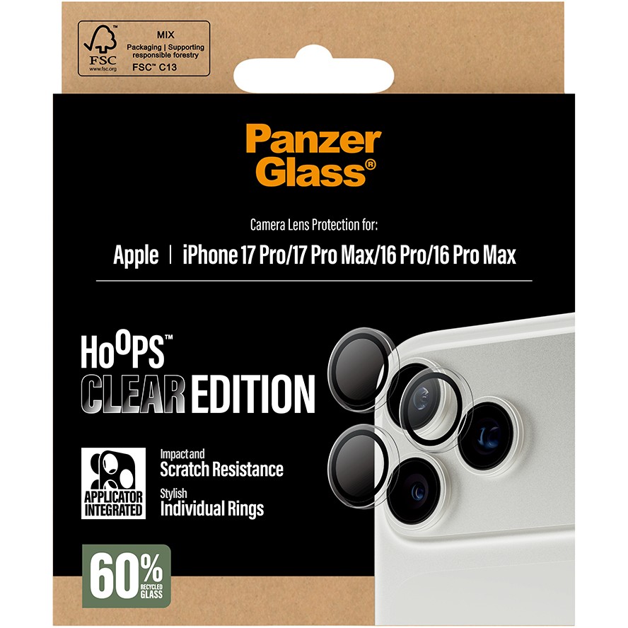 PanzerGlass Hoops Clear Lens Protector for iPhone 17 Pro / Pro Max / 16 Pro / Pro Max - Figura 3