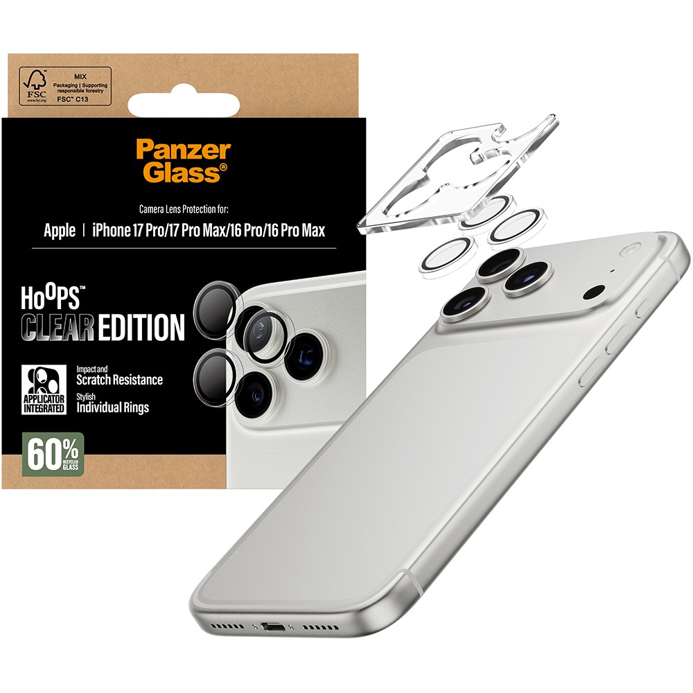 PanzerGlass Hoops Clear Lens Protector for iPhone 17 Pro / Pro Max / 16 Pro / Pro Max - Figura 5