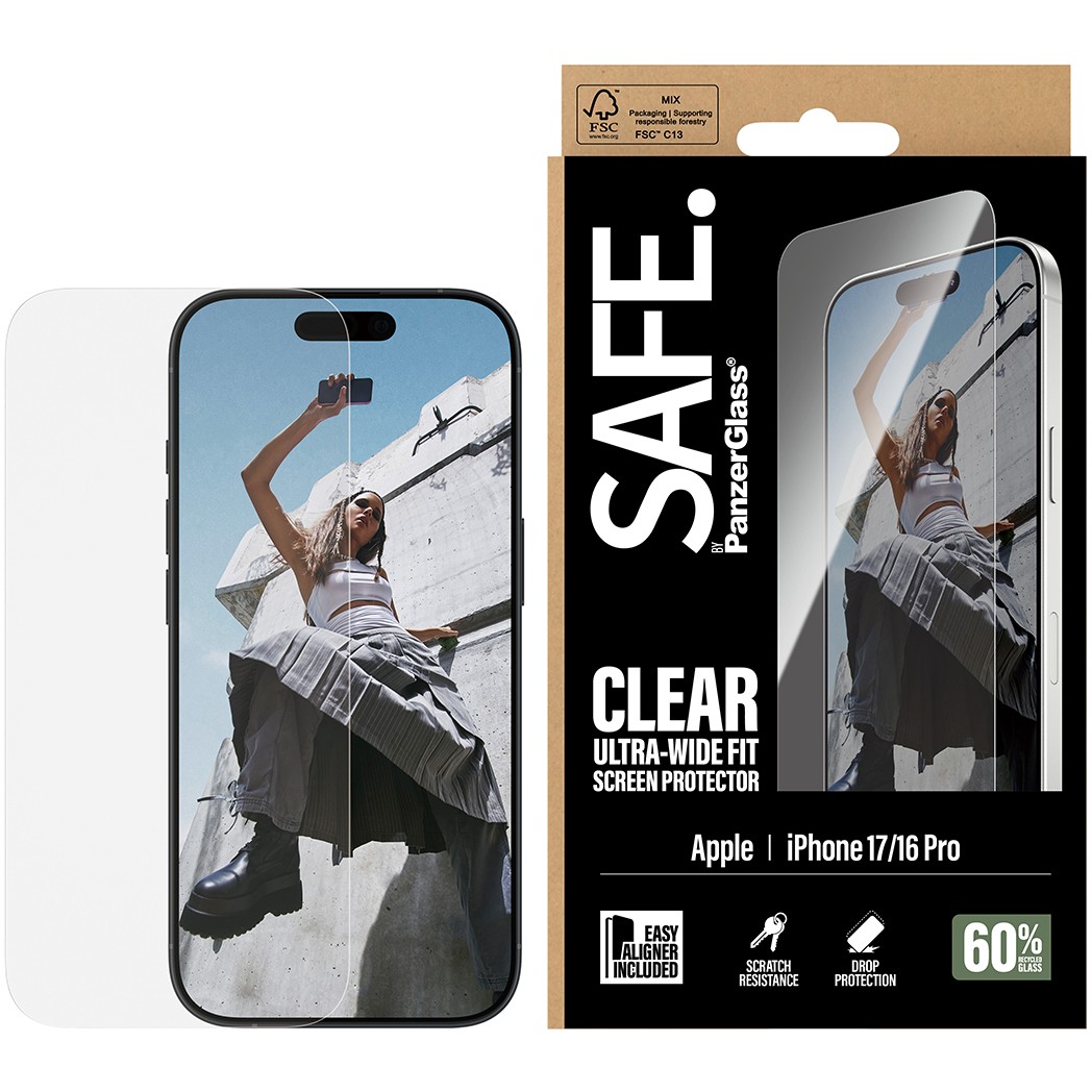 SAFE Tempered Glass Screen Protector for iPhone 17 / 16 Pro / UWF - Figura 2