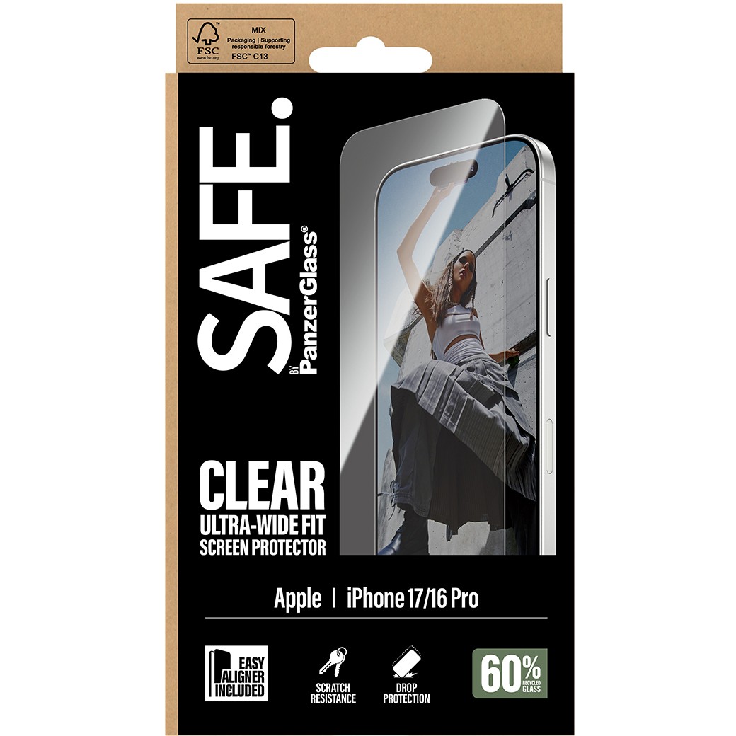 SAFE Tempered Glass Screen Protector for iPhone 17 / 16 Pro / UWF - Figura 3
