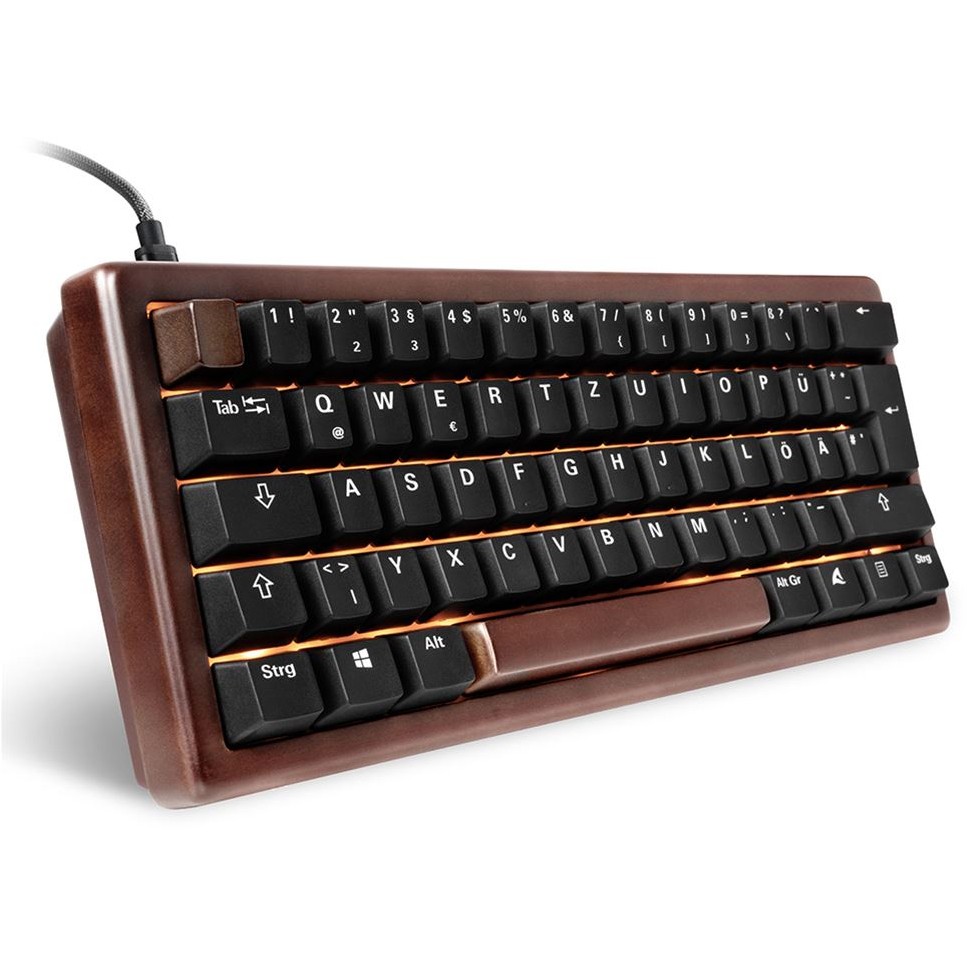 Tastierë Gaming Sharkoon SKILLER SGK50 S4 Gen2 Wood Wired / QWERTZ / German Language – Dru / Zezë