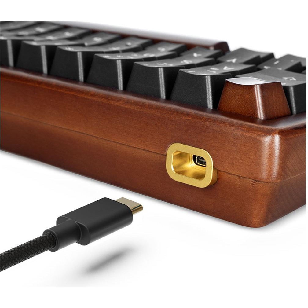 Tastierë Gaming Sharkoon SKILLER SGK50 S4 Gen2 Wood Wired / QWERTZ / German Language – Dru / Zezë - Figura 4