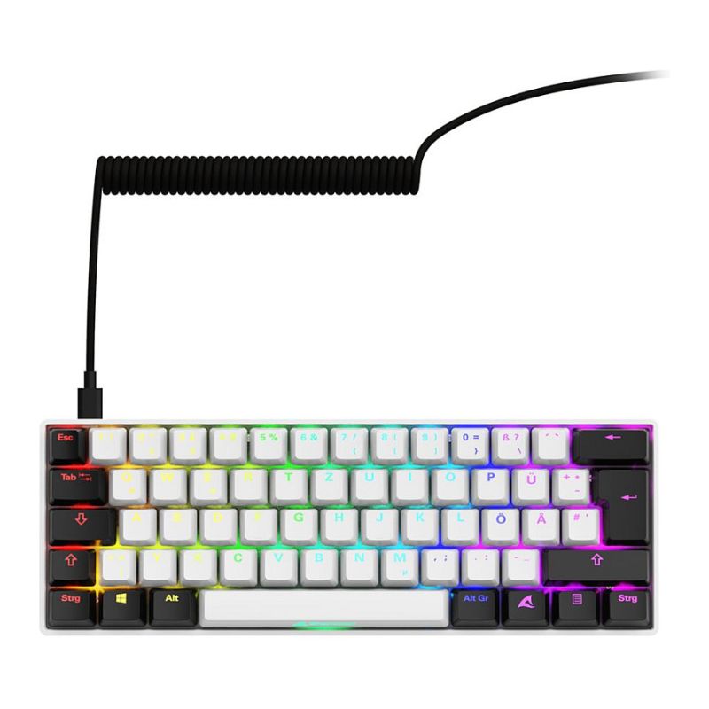 Tastierë Gaming Sharkoon Skiller SGK50S4 Gen2 / Wired / German Language – Bardhë - Figura 2