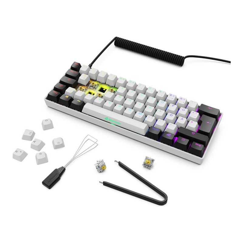 Tastierë Gaming Sharkoon Skiller SGK50S4 Gen2 / Wired / German Language – Bardhë - Figura 3