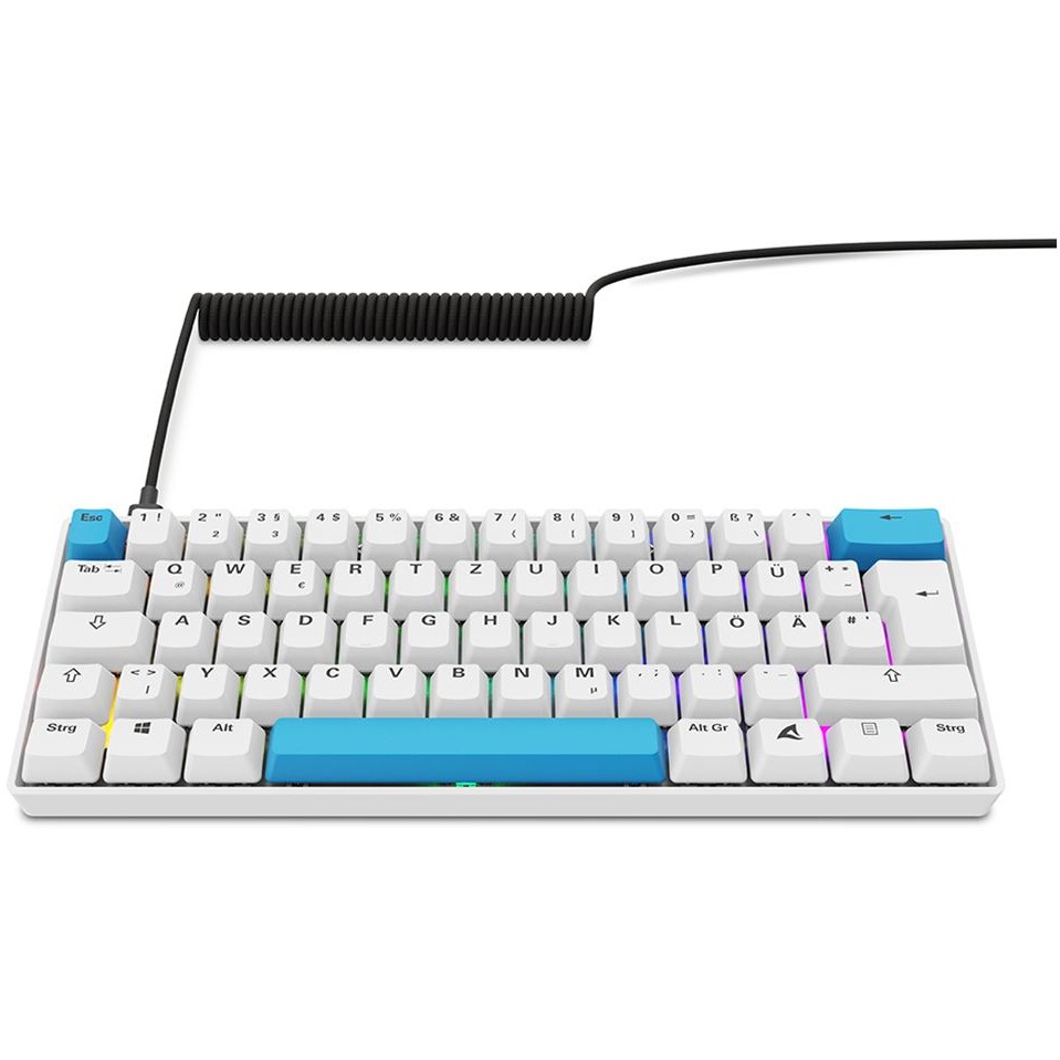 Tastierë Gaming Sharkoon SKILLER SGK50 S4 Gen2 PBT Wired / QWERTZ / German Language – Bardhë - Figura 3