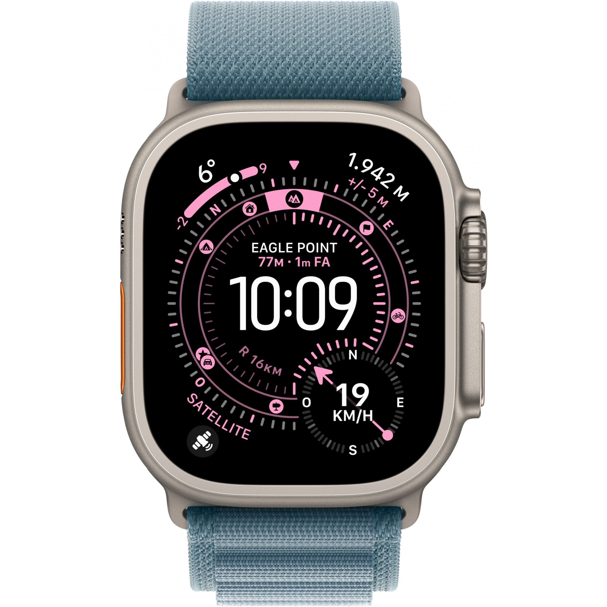 Apple Watch Ultra 3 / Cellular / 49mm / Titanium Natural Case with Alpine Loop Light Blue Band – Large - Figura 2