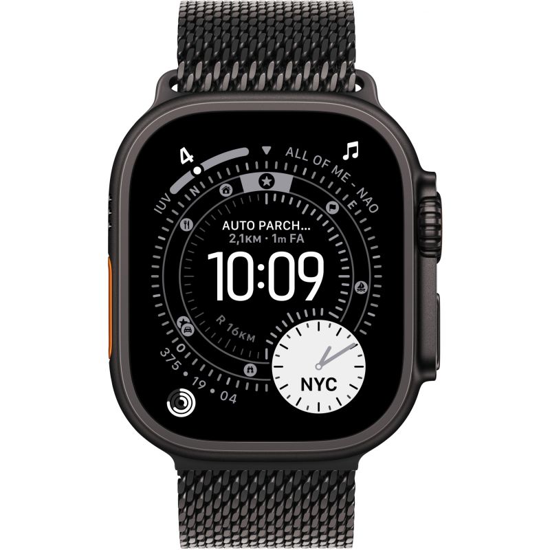 Apple Watch Ultra 3 / 49mm / Cellular / Titanium Black Case with Black Titanium Milanese Loop Band – Medium - Figura 2