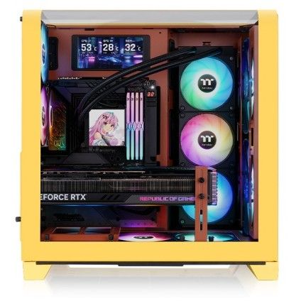Kasë Midi Thermaltake View 390 Air – Verdhë - Figura 2