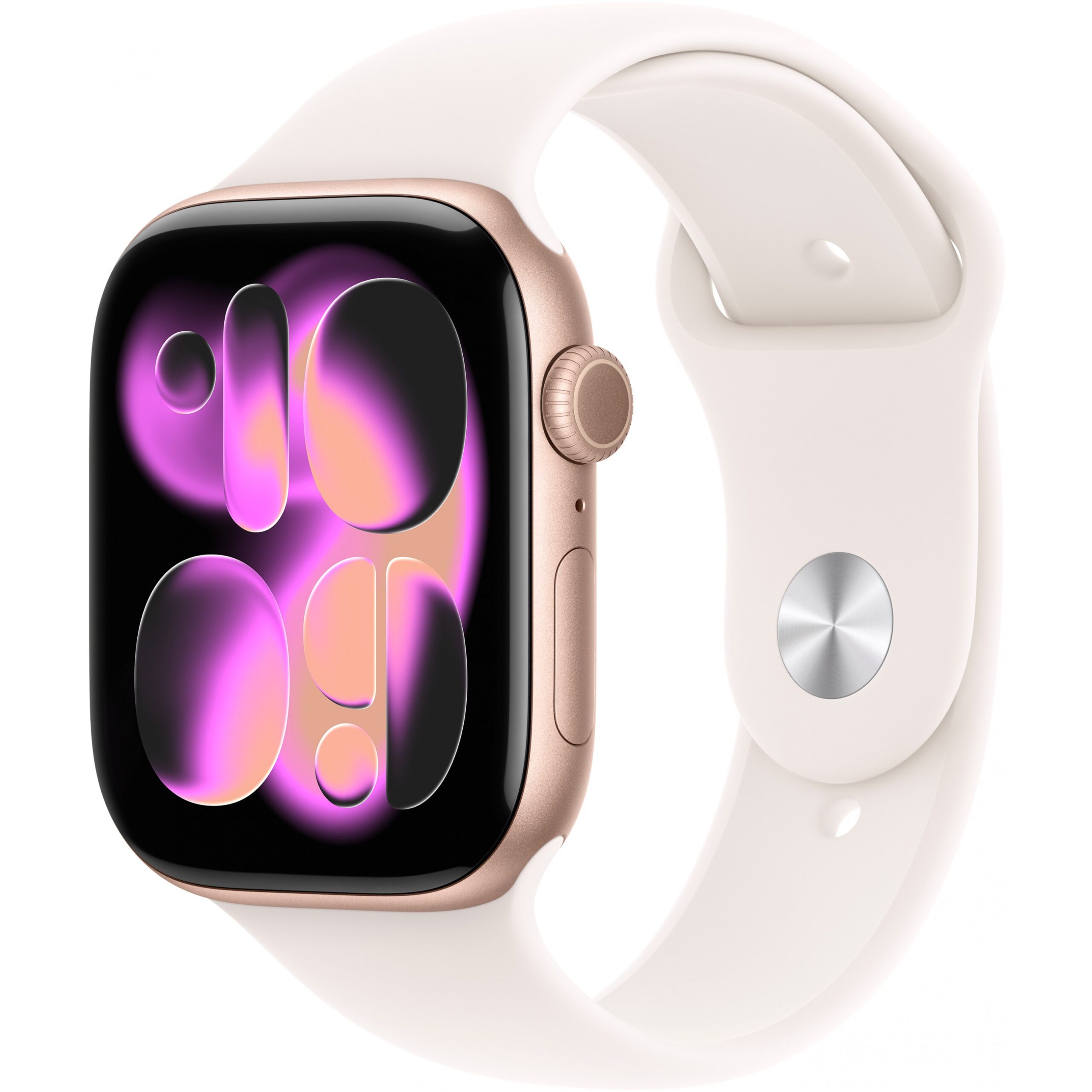Apple Watch S11 / Cellular / 46mm / Aluminium Rose Gold Case with Pale Pink Sport Armband – M/L