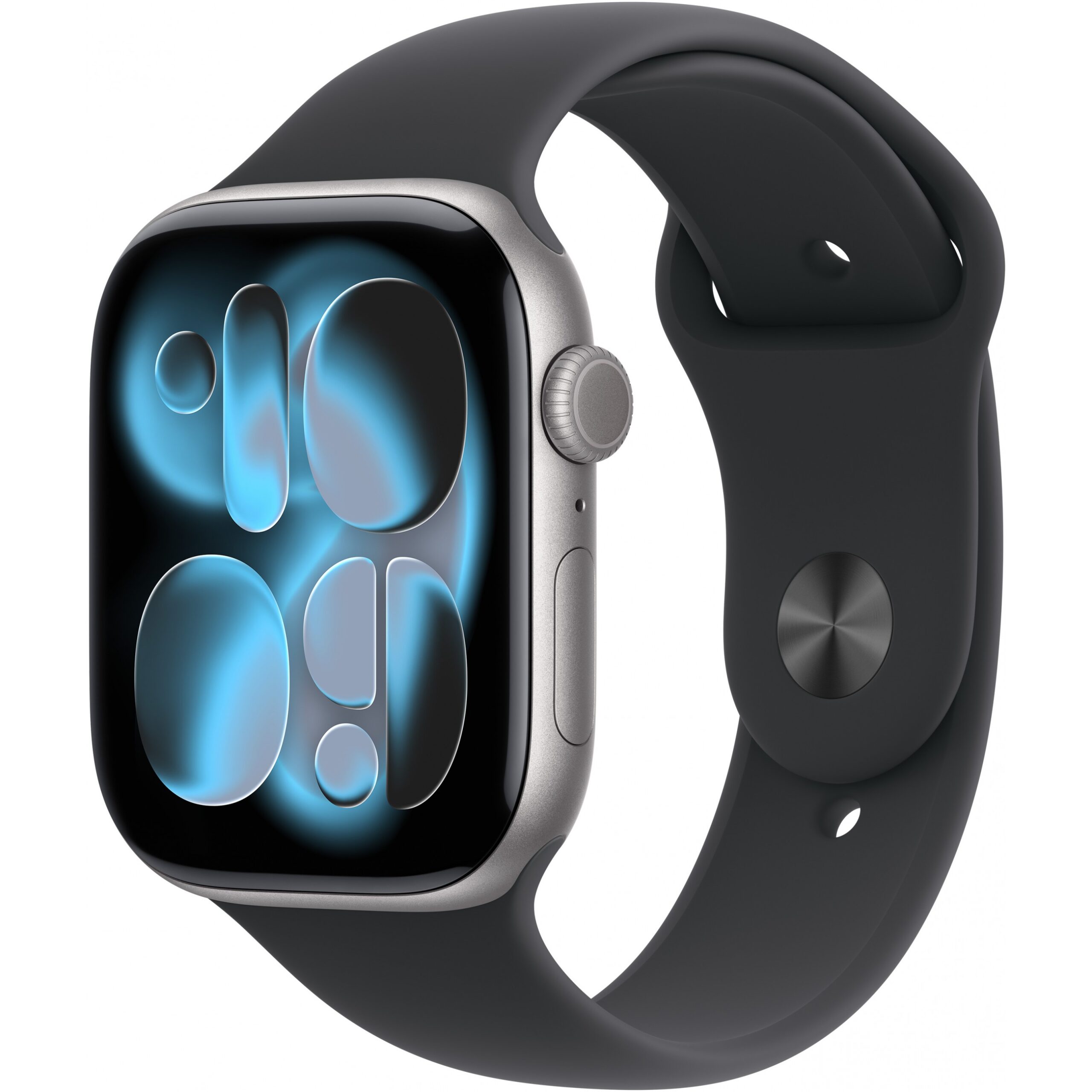 Apple Watch S11 / 46mm / Cellular / Aluminium Space Gray Case with Black Sport Band – M/L