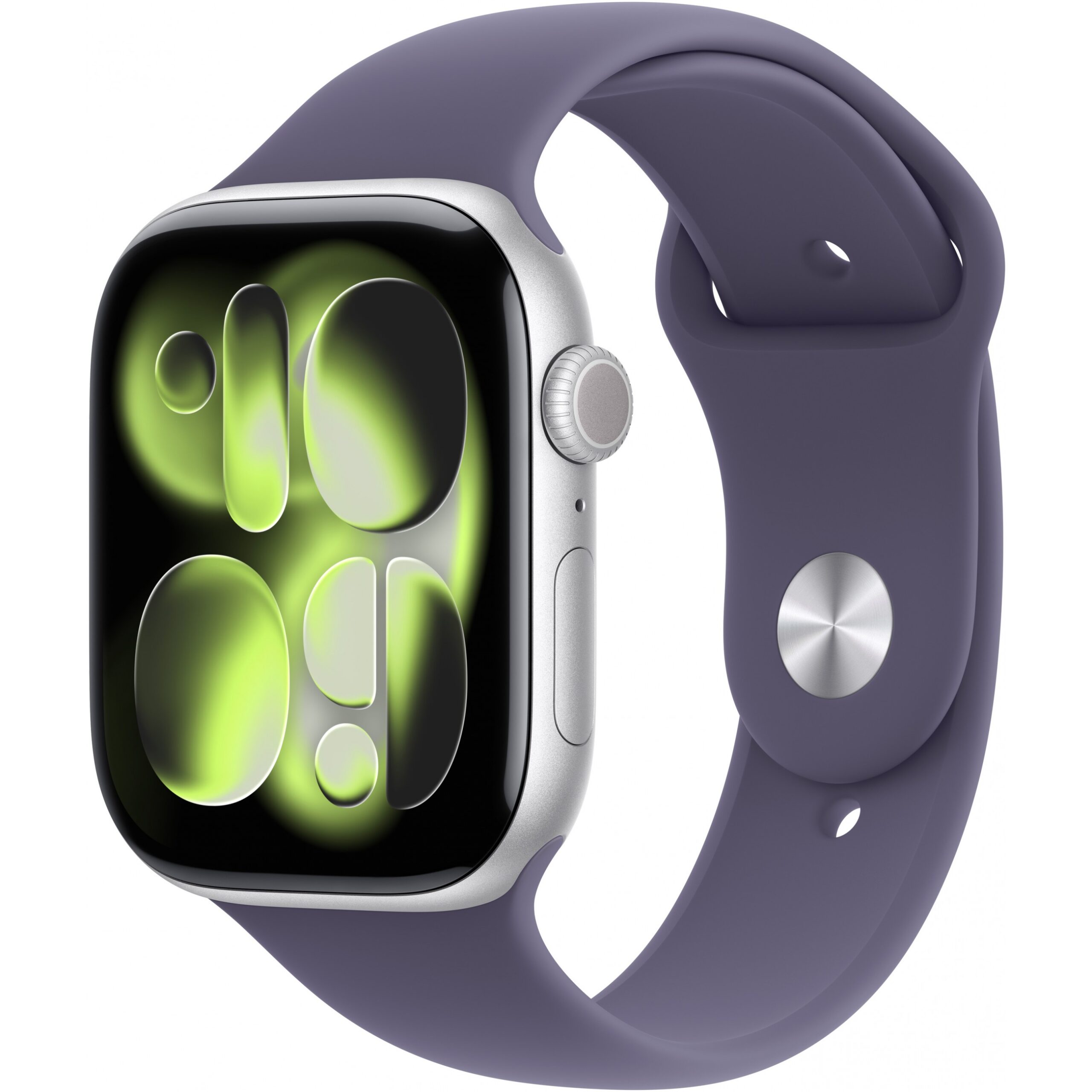 Apple Watch S11 / 46mm / Cellular / Aluminium Silver Band with Fog Violet Sport Band– M/L