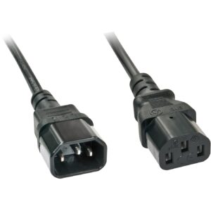 Kabllo për Furnizim me Energji IEC / LINDY Power Extension Cable IEC 320 C14 to C13 / 3m – Zezë