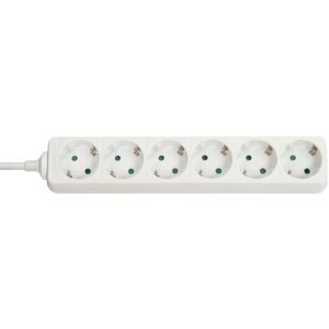 Kabllo për Furnizim me Energji Shuko / LINDY Power Strip Schuko 6-Port – Bardhë