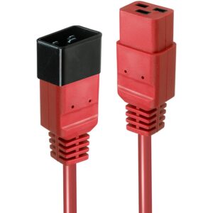 Kabllo për Furnizim me Energji IEC / LINDY Power Extension Cable IEC C19 to C20 / 1m – Kuqe