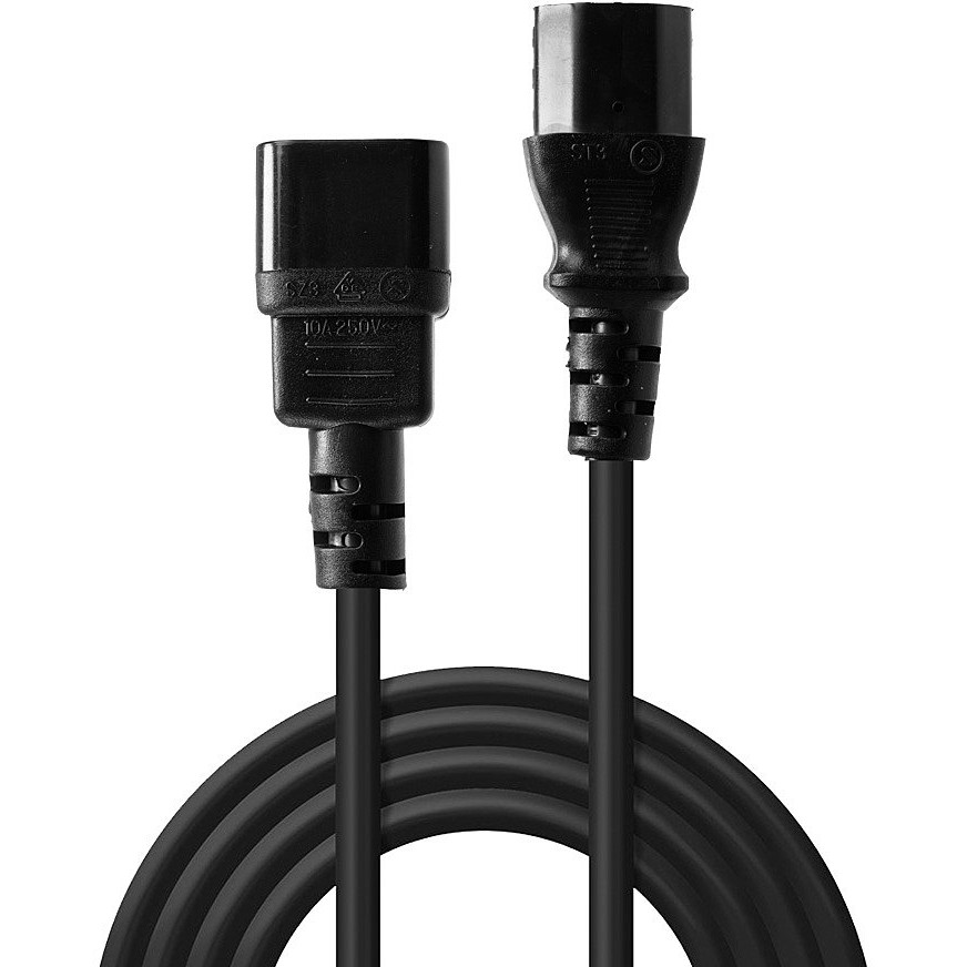 Kabllo për Furnizim me Energji LINDY Cable / 0.5m / IEC C14 → IEC C13 - Zezë - Figura 2