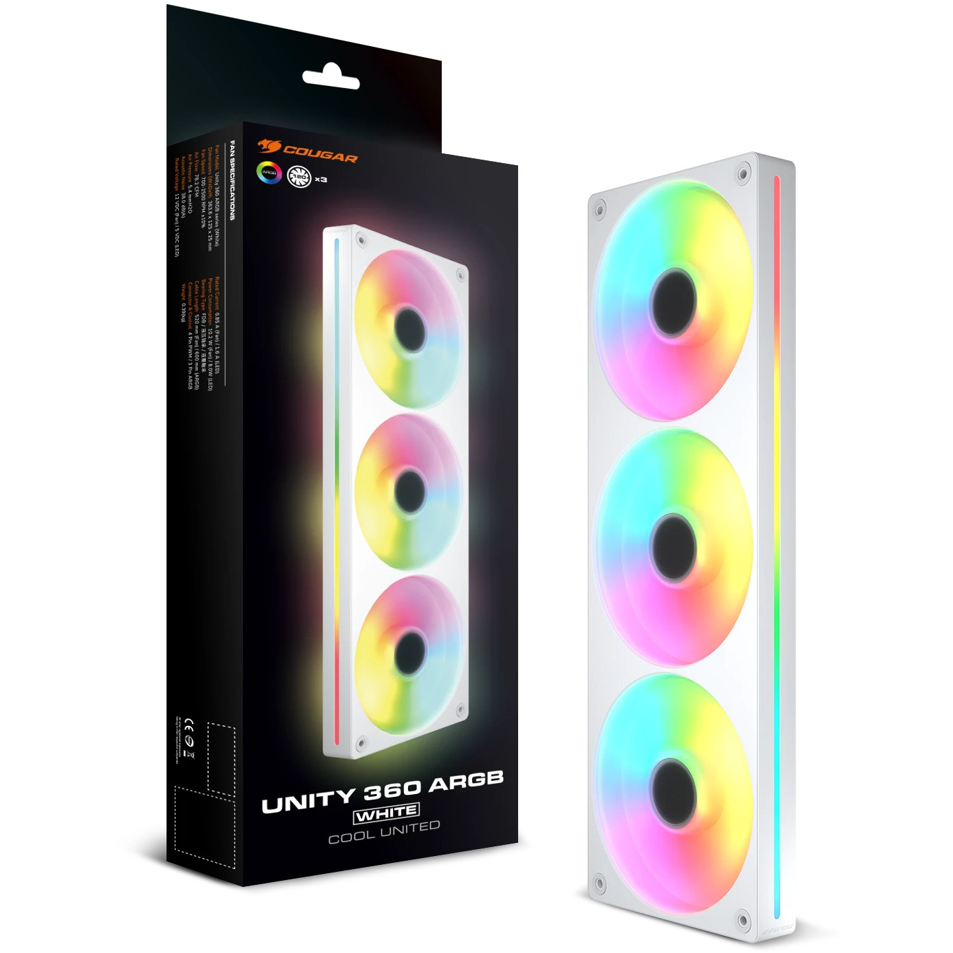 Ftohës për Kasë 360mm COUGAR Forward Unity360-FB.360 ARGB PWM – Bardhë - Figura 4