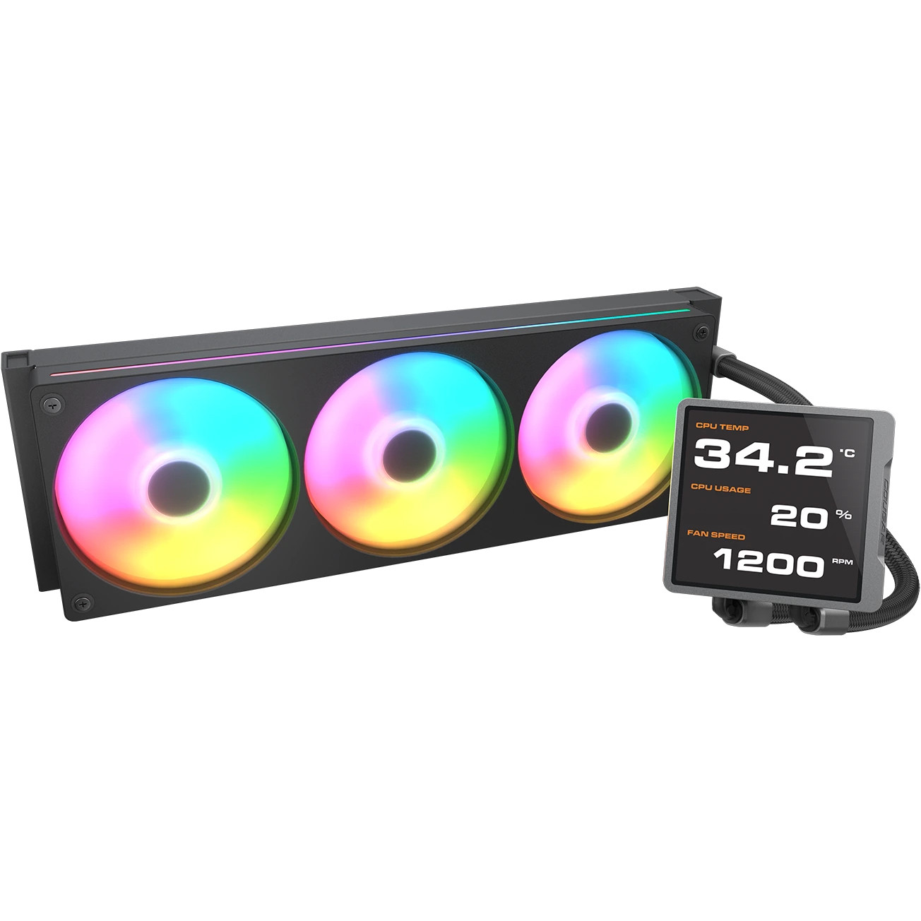 Ftohës për Procesor COUGAR Poseidon Vistek Pro 360 ARGB – Zezë - Figura 2