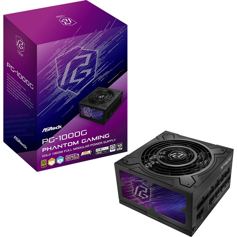 Furnizues Energjie 1000W ASRock Phantom Gaming PG-1000G 1000W ATX 80+ Gold E zeze