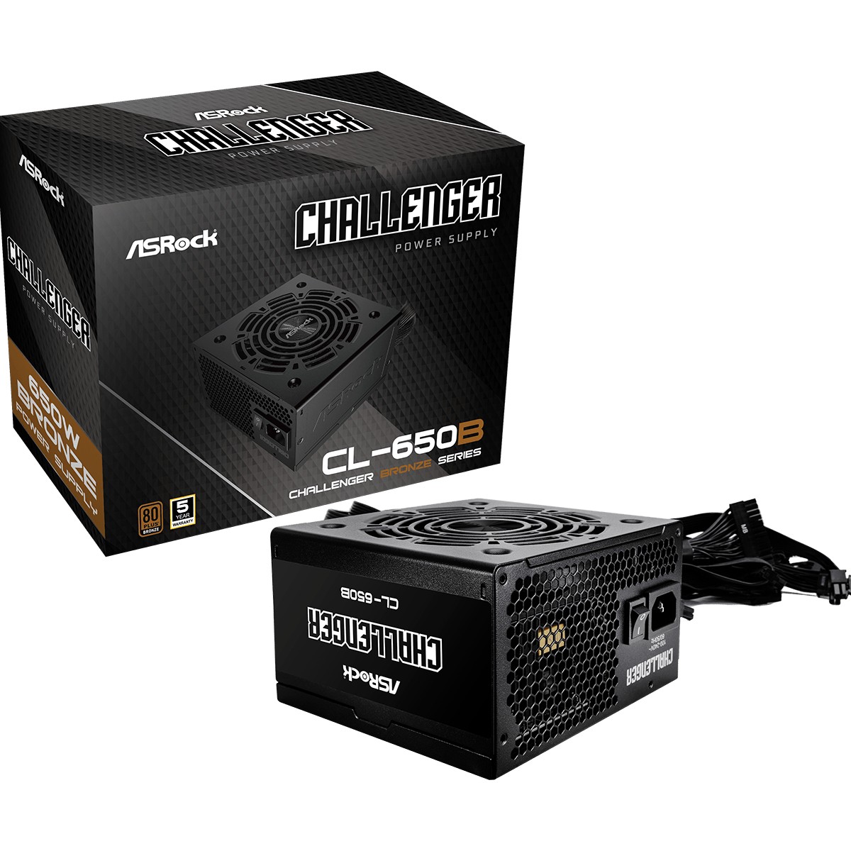 650W ASRock Challenger Series CL-650B 650W ATX 80+ Bronze E zeze