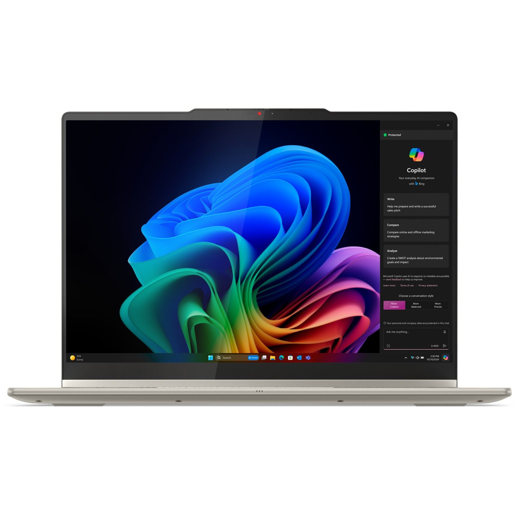 Laptop Lenovo Yoga 7 2-in-1 14ILL10 / Ultra 5-226V / 16GB LPDDR5 / 1TB / 14" WUXGA OLED Touch / Intel Arc Graphics 130V / DE - Gri - Figura 2