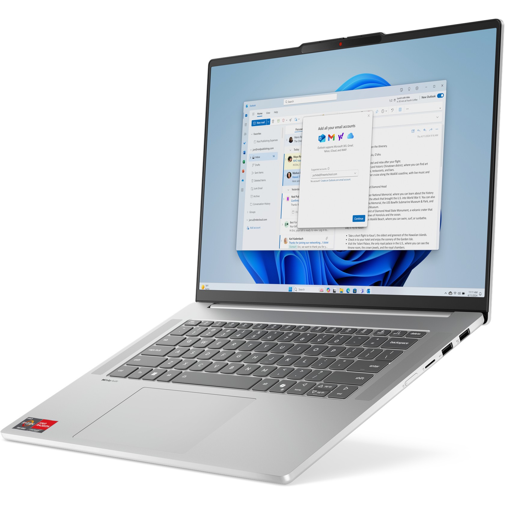 Laptop Lenovo IdeaPad Slim 5 15ARP10 / Ryzen 7 7735HS / 32GB LPDDR5x / 1TB / 15.1" WQXGA OLED 165Hz / AMD Radeon 680M / DE - Gri e Hapur - Figura 4