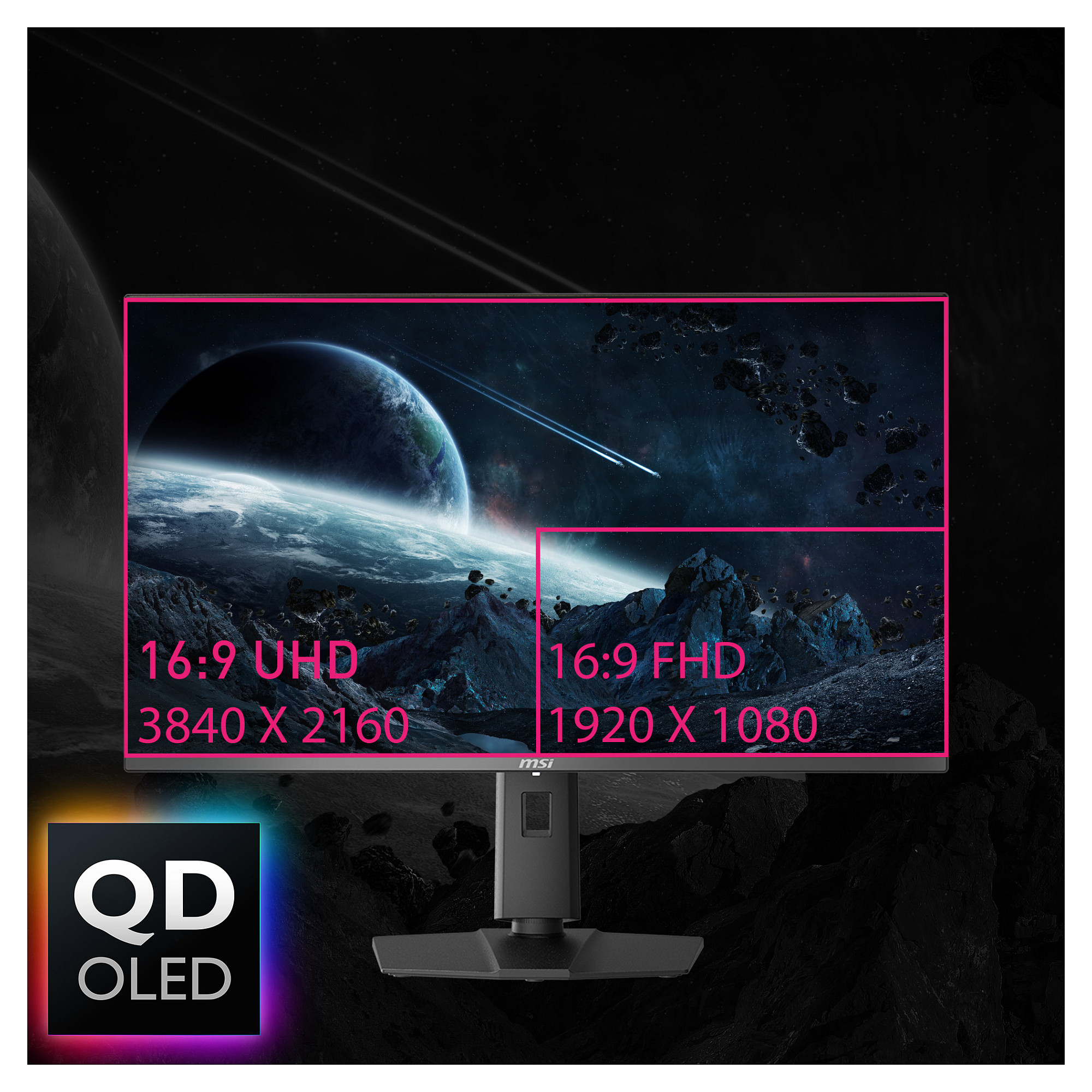 Monitor Gaming MSI MPG 321URXDE / 31.5" / 4K Ultra HD / QD-OLED / 240 Hz / 1 ms / HDMI+USB+DP - Zezë - Figura 2