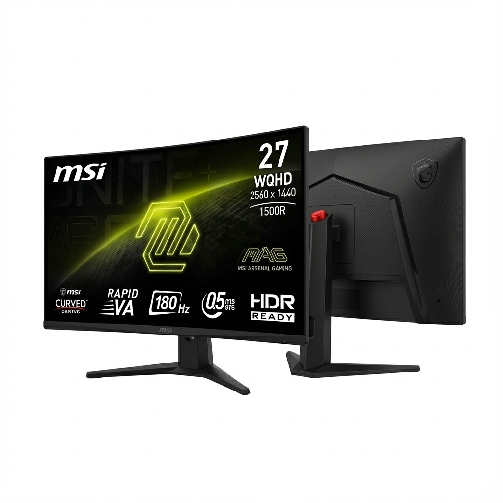 Monitor Gaming TFT MSI MAG 274CQFDE / 27" / WQHD Rapid VA / 180 Hz / 0.5 ms / HDMI+DP - Zezë