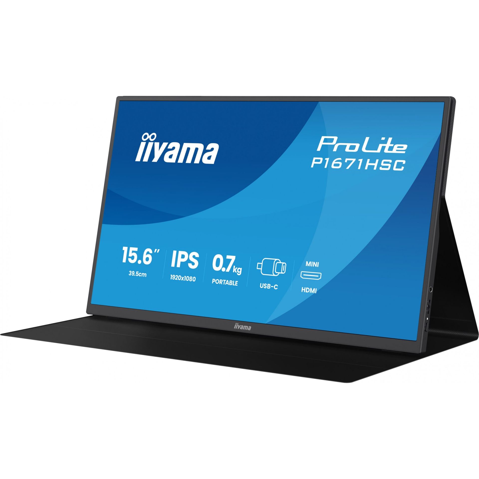 Monitor IIYAMA P1671HSC-B1 / 15.6" / Full HD IPS LED / 60 Hz / 3ms / USB-C + HDMI - Zezë - Figura 4