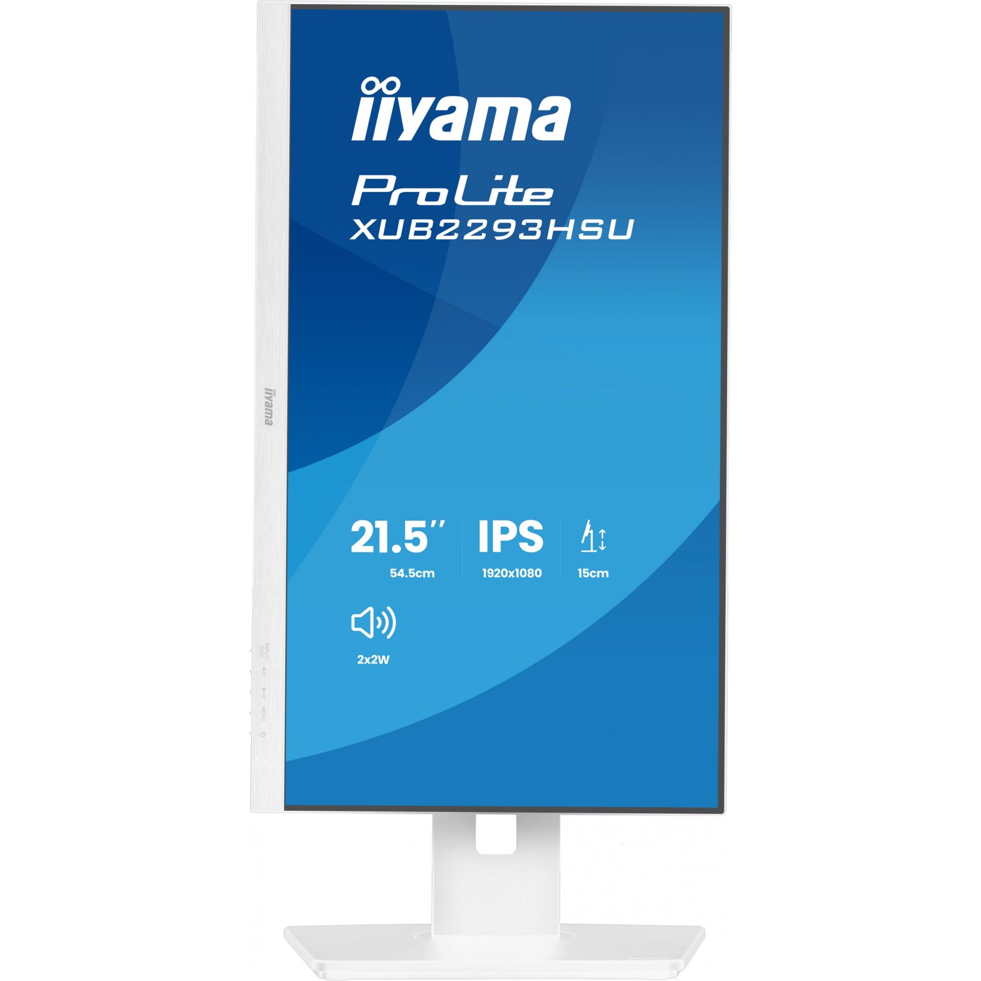 Monitor IIYAMA XUB2293HSU-W7 / 21.5" / Full HD IPS LED / 100 Hz / 1ms / USB + HDMI + DP - Bardhë - Figura 3