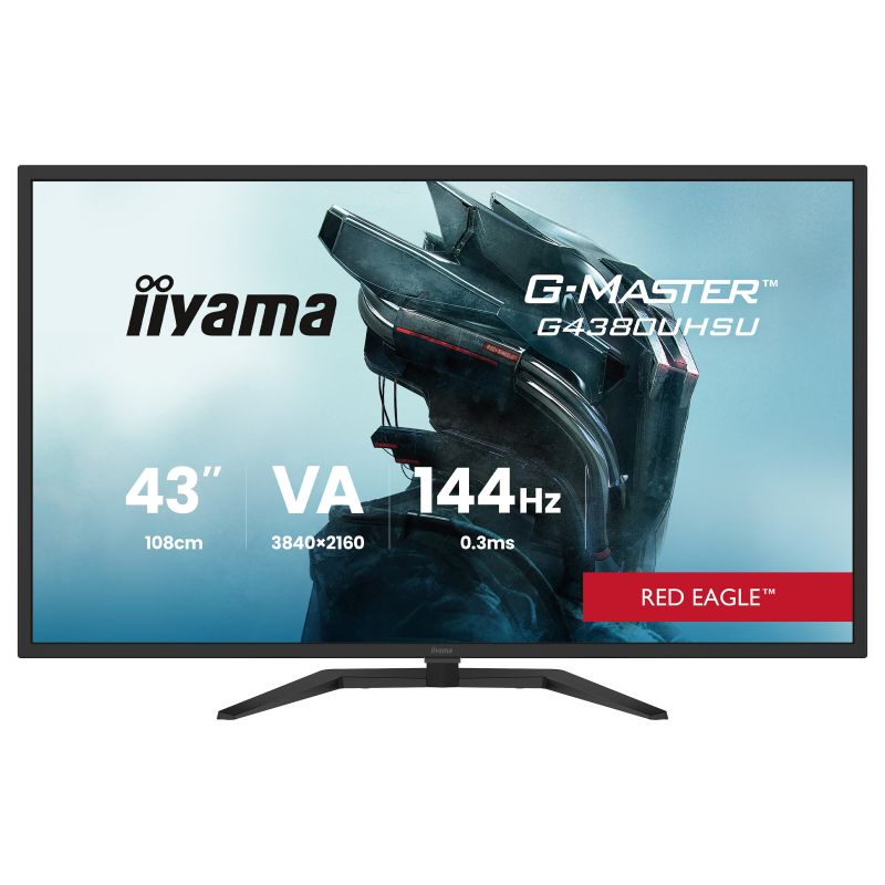 Monitor Gaming IIYAMA G4380UHSU-B2 / 42.5"/ 4K Ultra HD VA LED / 144Hz / 0.3ms / USB-C+HDMI+DP - Zezë