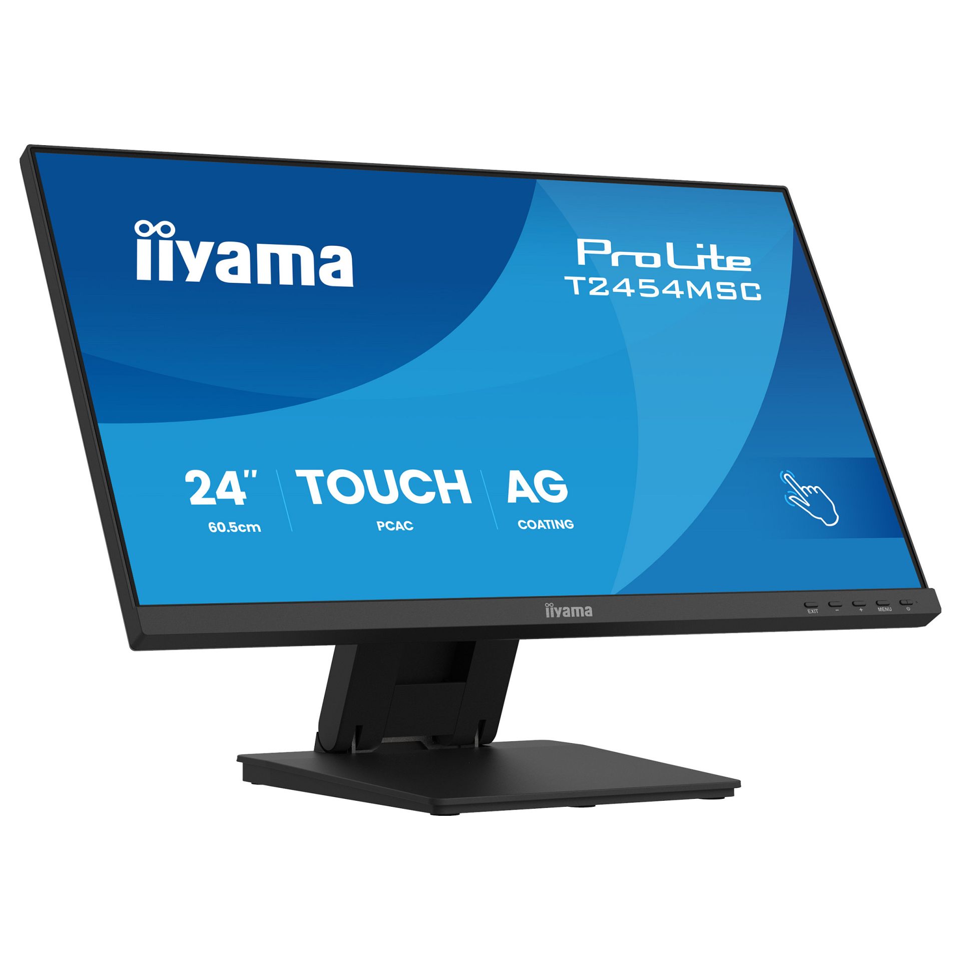Monitor IIYAMA T2454MSC-B3AG / 23.8"/ Full HD LED IPS Multi Touch / 83Hz / 4ms / HDMI+USB+DP - Zezë