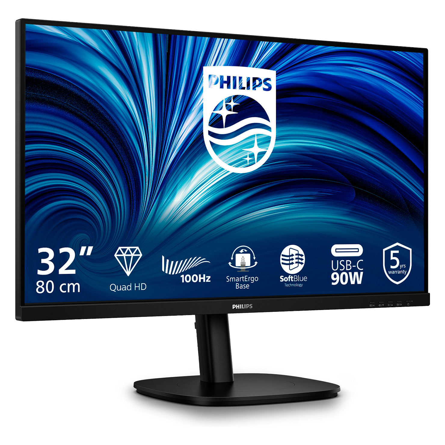 Monitor Philips 32B2U3601/00 / 31.5" / Quad HD IPS / LCD / 100 Hz / 4 ms / HDMI+USB+DP+HDCP - Zezë - Figura 2