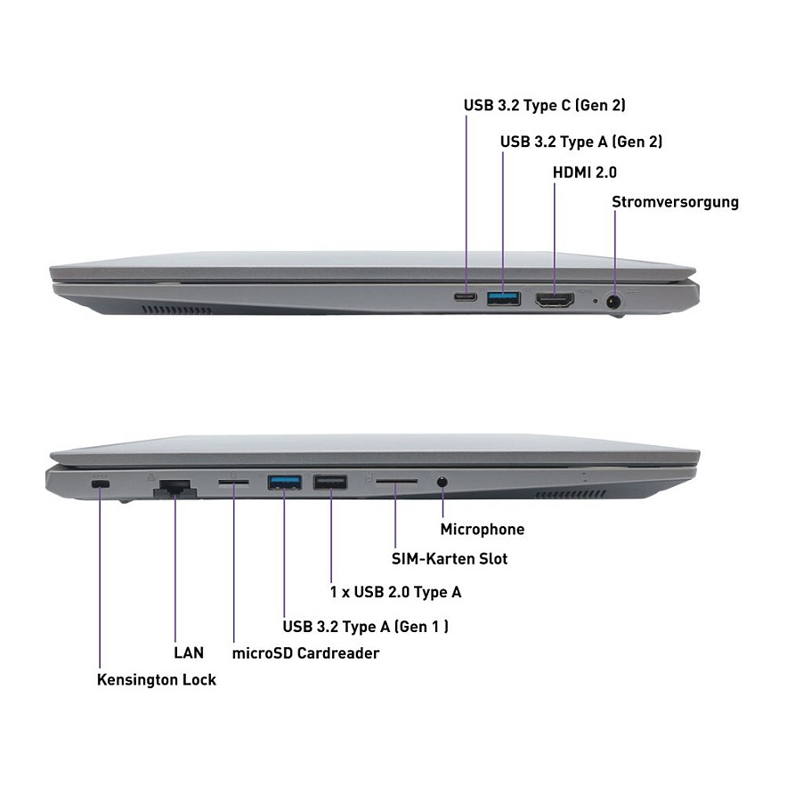 Laptop TERRA MOBILE 1717R / i7-1355U / 16GB DDR4 / 1TB / 17.3" Full HD LED / Iris Xe Graphics / DE - Gri - Figura 4