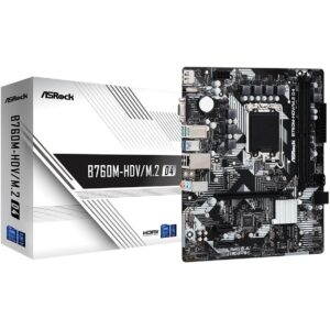 Pllakë Amë MB Intel B760M-HDV / M.2 D4 / Intel B760 / LGA 1700 / 64GB DDR4 / HDMI+VGA+DP