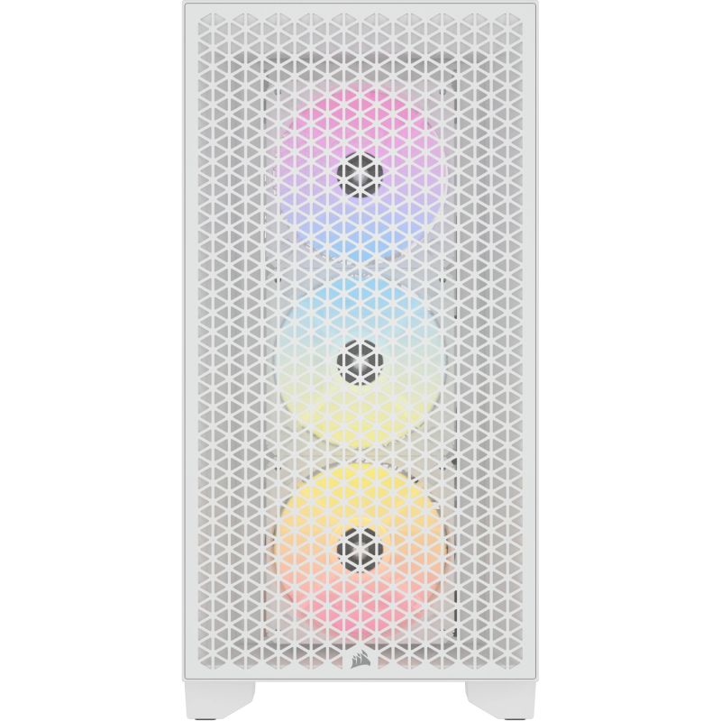 Kasë Corsair 3000D RGB Airflow White Midi Tower ATX Gaming Case – Bardhë - Figura 5