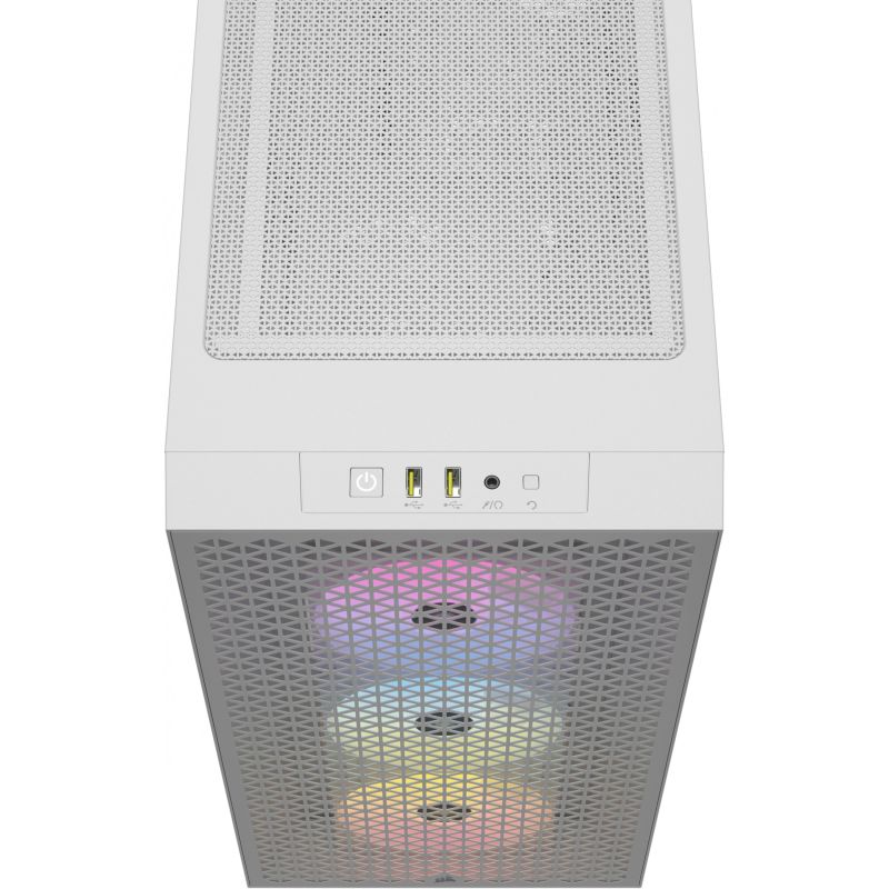 Kasë Corsair 3000D RGB Airflow White Midi Tower ATX Gaming Case – Bardhë - Figura 4