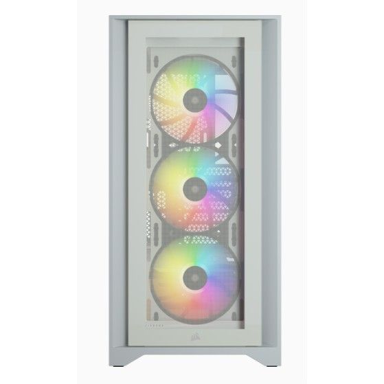 Kasë Corsair iCue 4000X RGB White Midi Tower ATX Gaming Case TG Side Window – Bardhë - Figura 2