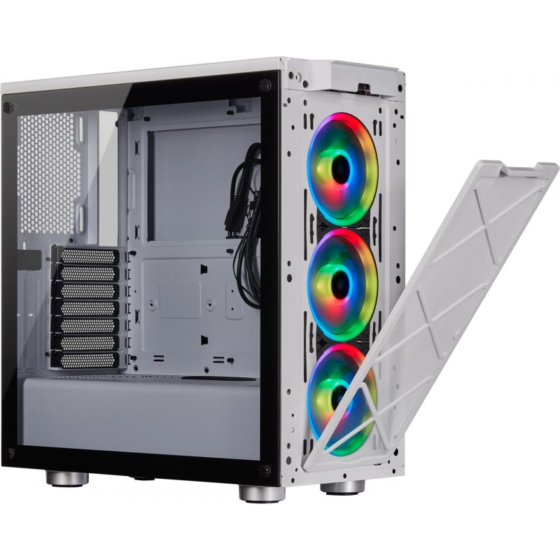 Kasë CORSAIR Midi Crystal 465X Tempered Glass Smart Case (W) – Bardhë - Figura 3